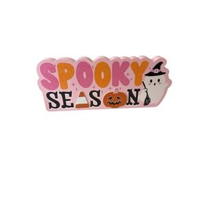 New Emily Dumas HALLOWEEN Decor‎ GHOSTS Pumpkin Spooky Season Pink Decoration